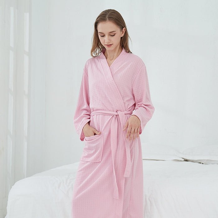 Sauna Clothes Women Thin Robe Long Couple Home Wear Hotel Bathrobe