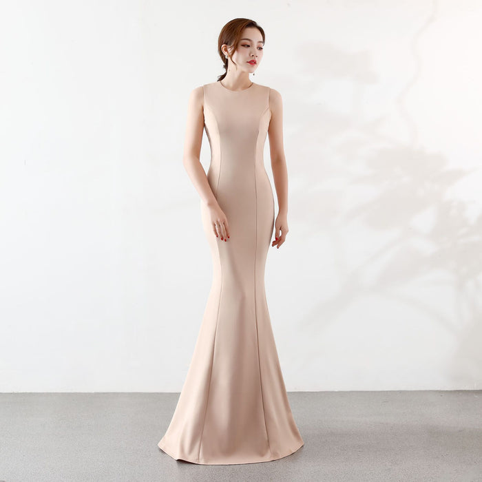 Toast Dress Bride Wedding Long Cocktail Elegant Fishtail Engagement Bridal Evening Dress Women