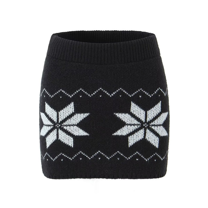 Summer Women Clothing Zipper Short Snowflake Sweater Sweater