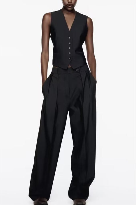 Fall Women Street Short Vest Pants Suit