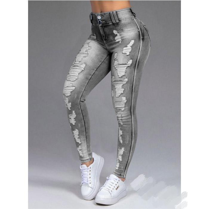 Ladies Jeans Ripped Slimming Stretch Jeans Pants Women Pants