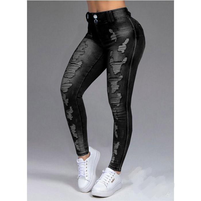 Ladies Jeans Ripped Slimming Stretch Jeans Pants Women Pants