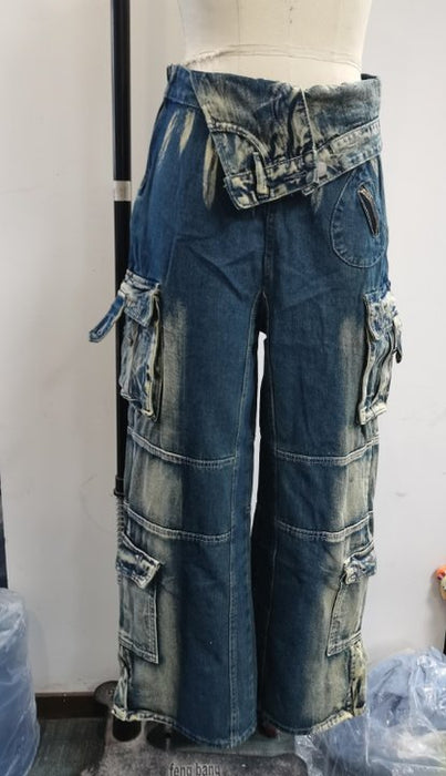 【MOQ-5 packs】 Women Casual Loose Jeans