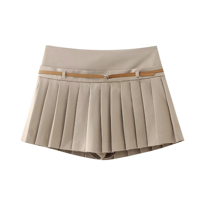 Winter Women Clothing Fashionable All Match Casual Wide Pleated Pant skirt