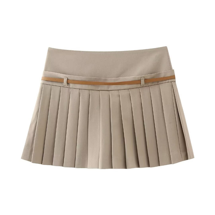 Winter Women Clothing Fashionable All Match Casual Wide Pleated Pant skirt