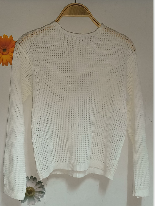 Women Summer Crocheted Solid Top