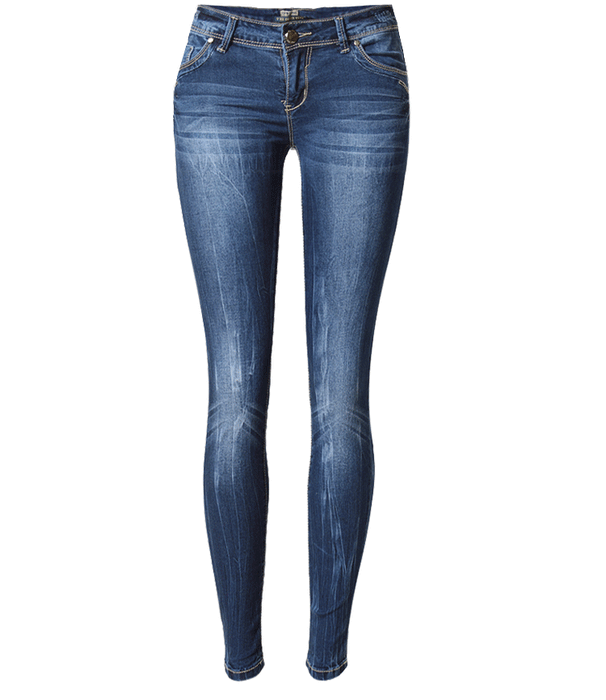 Spring Women Clothing Tie Re Water Low Waist Slim Stretch Denim Skinny Pants