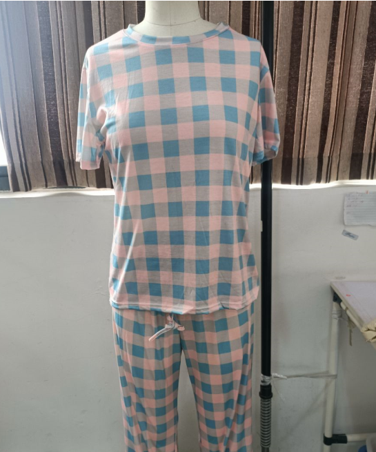 New Women Clothing Printed Two Piece Suit Pajama Set Pajamas