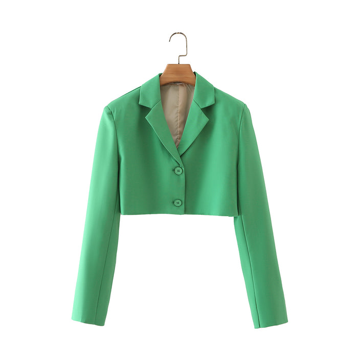 Autumn Women Clothing Green Short Suit Business Suit Shorts