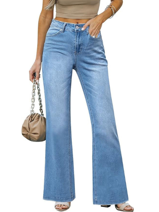 High Waist Slimming Bootcut Trousers Jeans for Women