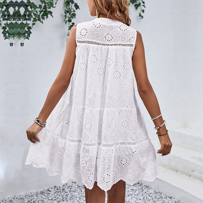 Summer Women Clothing Vacation White Dress