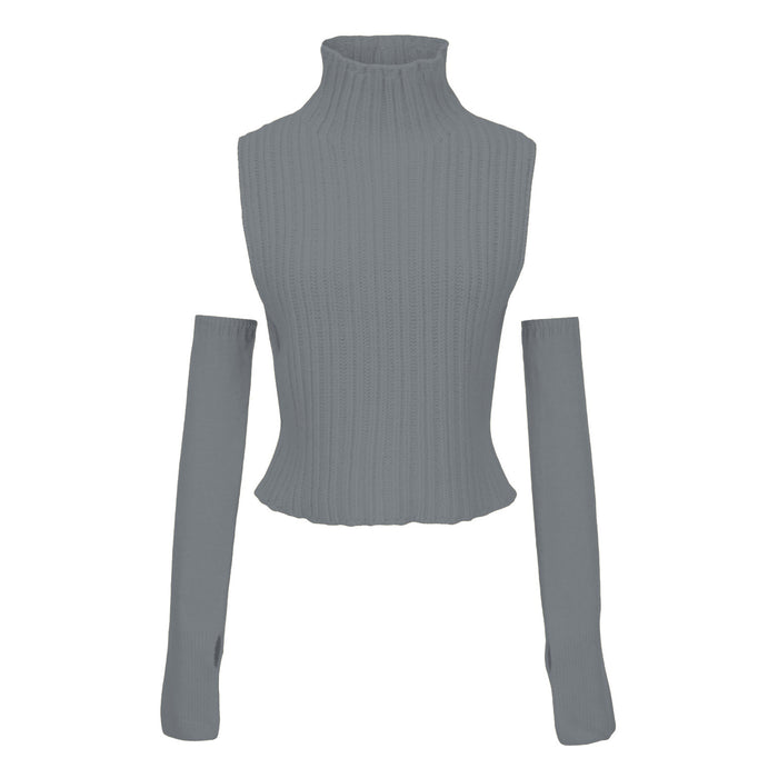 Autumn Winter Arrival Women Clothing Y2g Turtleneck Vest Oversleeve Sweater Women