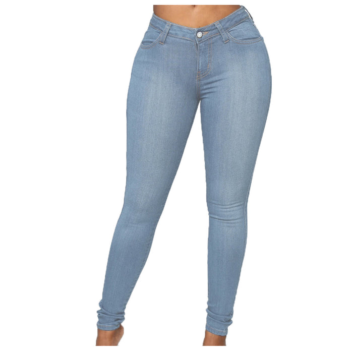 Slim Fit Fashionable Denim Trousers Women