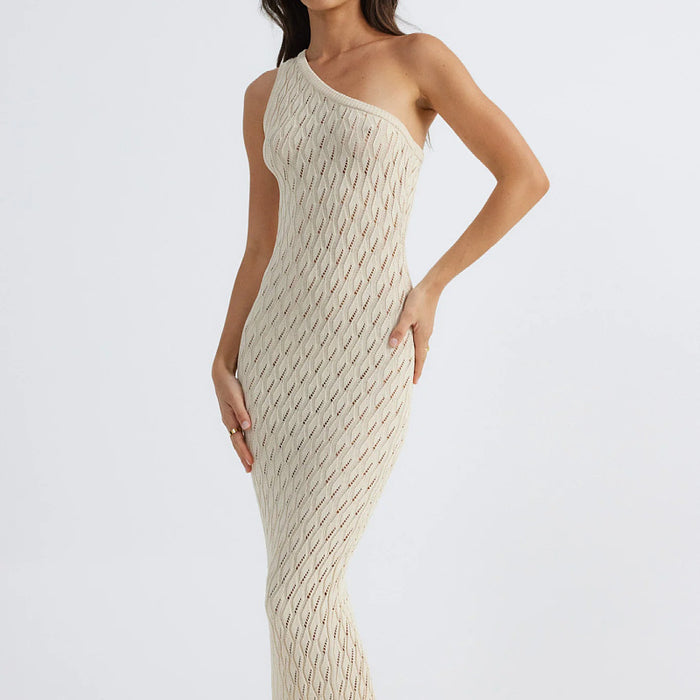 Summer Women Clothing Sexy Sexy Hollow Out Cutout Knitted Dress Bandage Dress Women