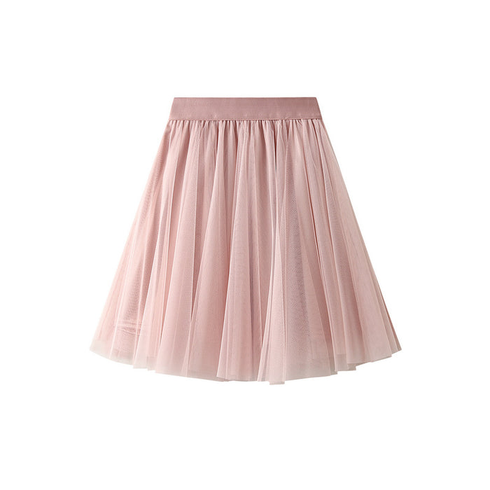 Skirt Spring Summer Women Korean High Waist Bubble Skirt Slimming Short A line Tulle Skirt Short Skirt