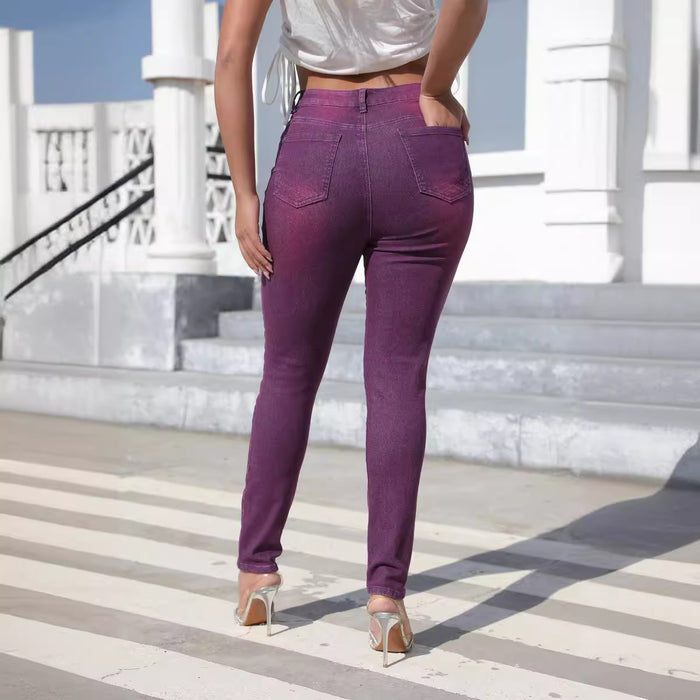 Women Clothing Washing Skinny Pants High Waist Women Jeans