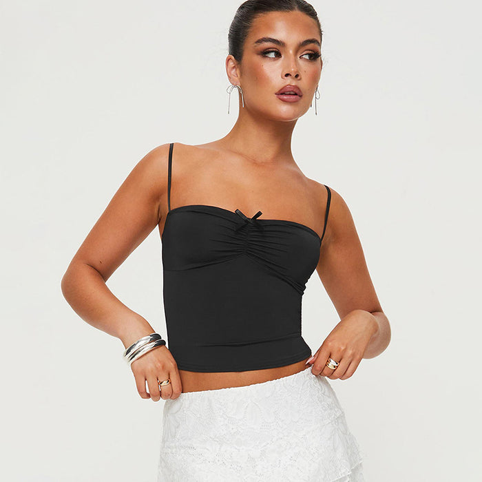 Summer Women Clothing Sling off Shoulder Short Bare Cropped Slim Fit Sexy Vest