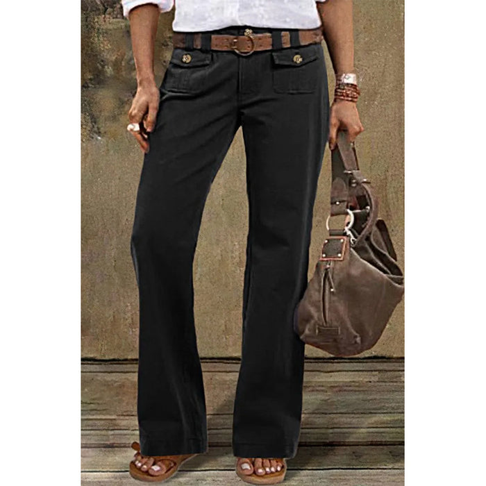 Ladies Jeans Workwear Multi Bag Casual Ladies Straight Leg Pants Trousers Women