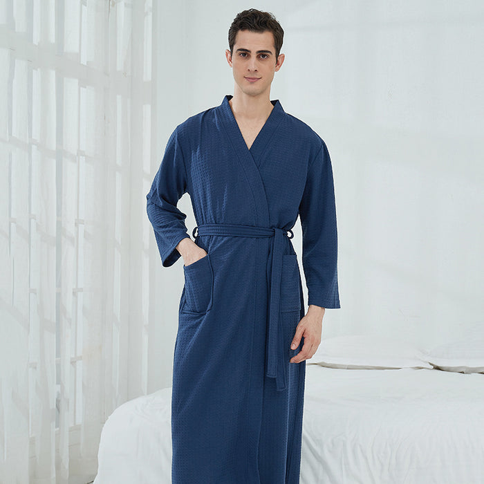 Sauna Clothes Women Thin Robe Long Couple Home Wear Hotel Bathrobe