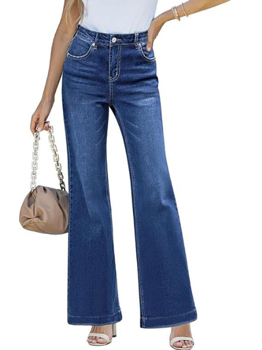 High Waist Slimming Bootcut Trousers Jeans for Women