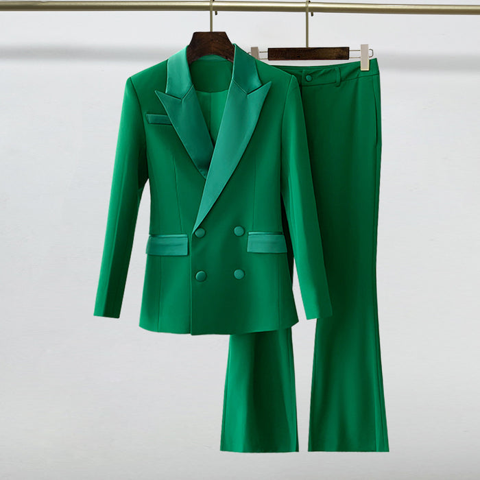 Spring Autumn Internet Suit Two Piece Set Women Work Pant Blazer Suit Set