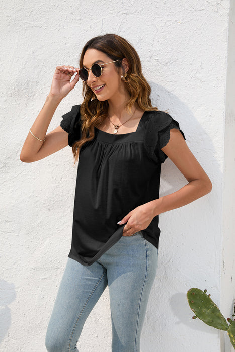 Spring Summer Women Clothing Loose Fitting Casual T shirt Women round Neck Short Sleeve Office Solid Color Top