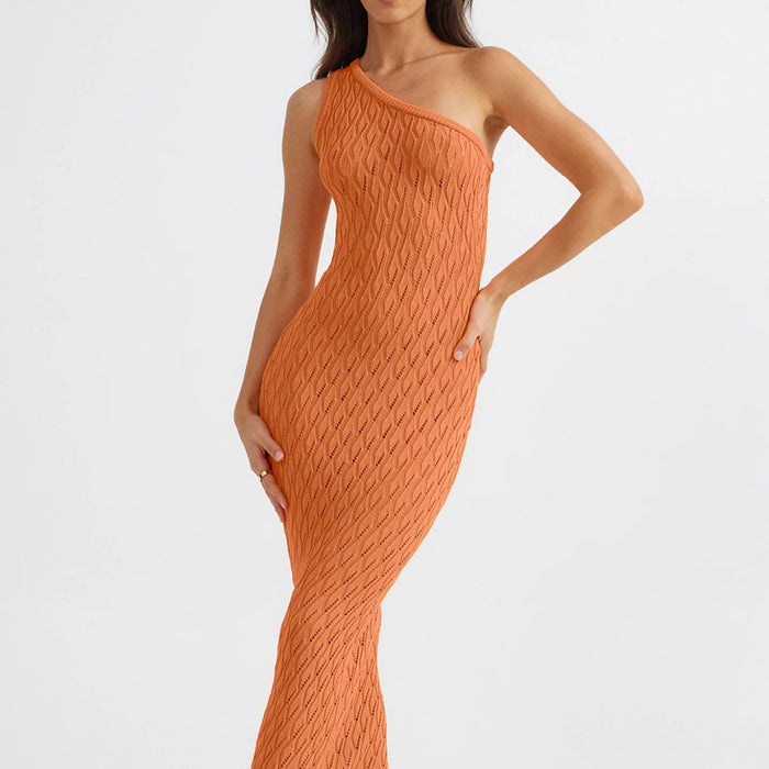 Summer Women Clothing Sexy Sexy Hollow Out Cutout Knitted Dress Bandage Dress Women