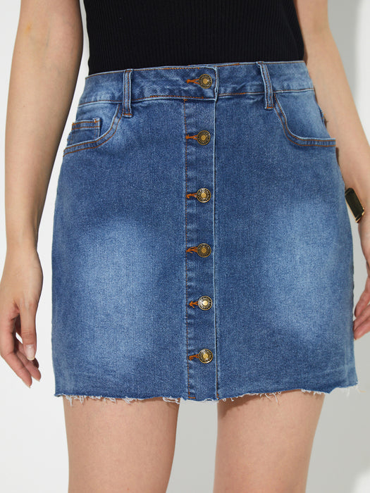 Women Clothing Personalized Design Denim Skirt Skirt