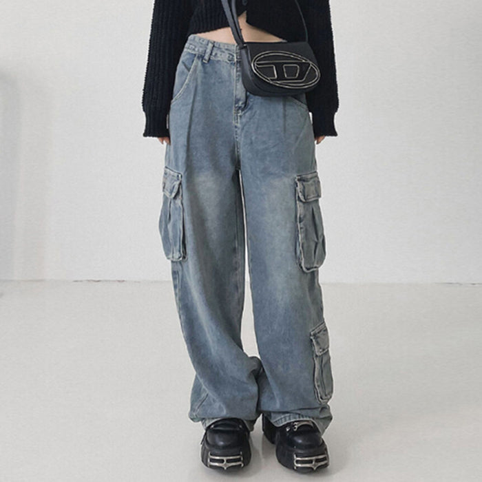 Sexy Street Casual Large Loose Pockets Low Waist Jeans Arrival