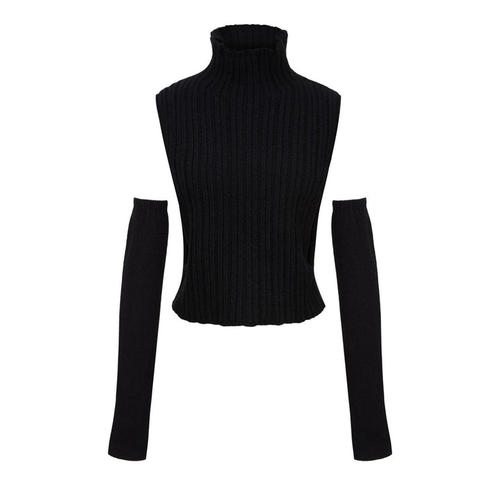 Autumn Winter Arrival Women Clothing Y2g Turtleneck Vest Oversleeve Sweater Women