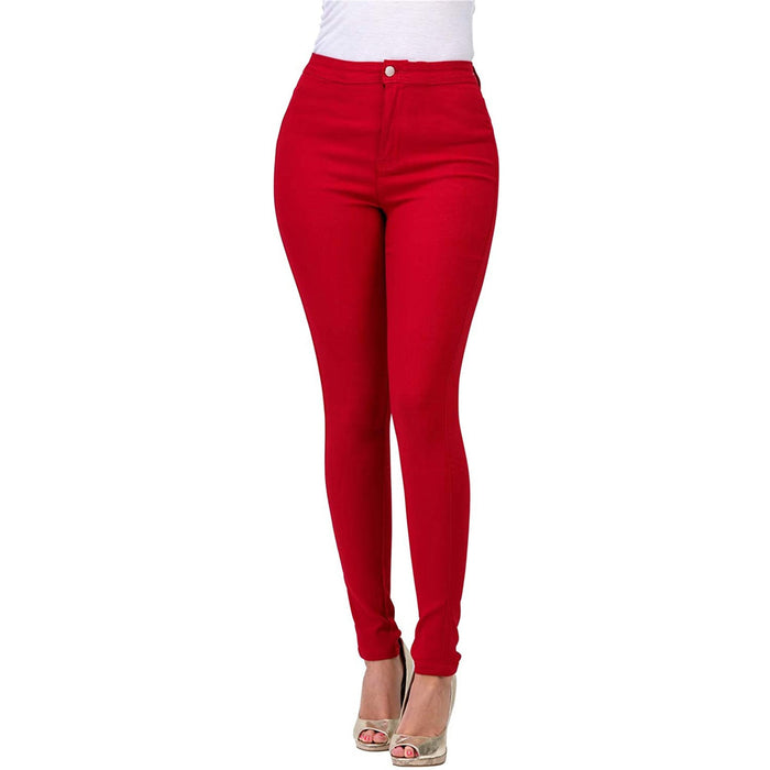 Women Slim Fit Multi Color Stretch Denim Trousers for Women