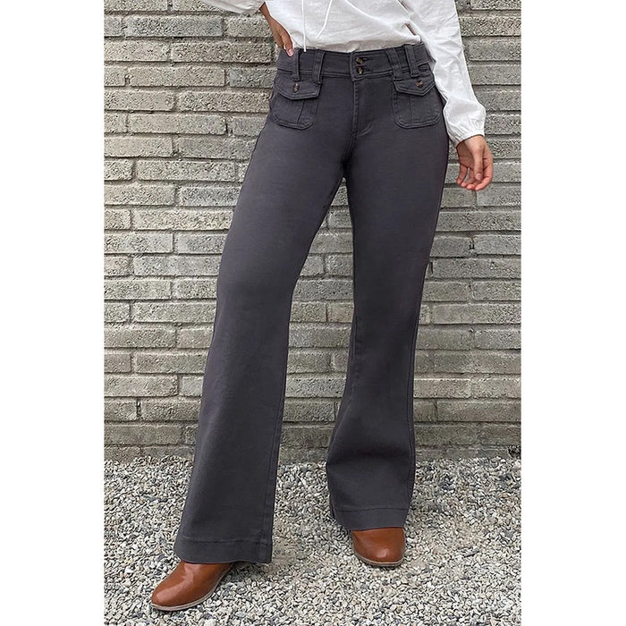 Ladies Jeans Workwear Multi Bag Casual Ladies Straight Leg Pants Trousers Women