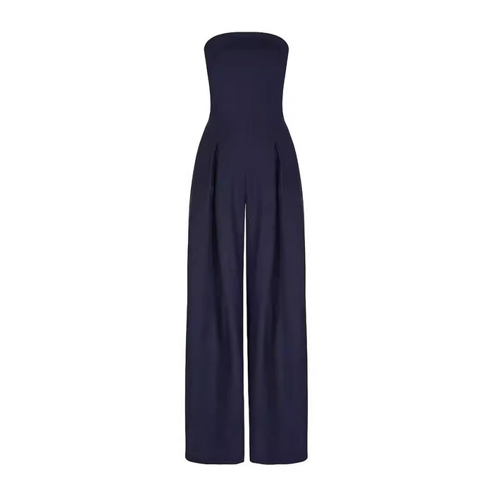 Women Casual Backless Slim Fit Smocking Jumpsuit