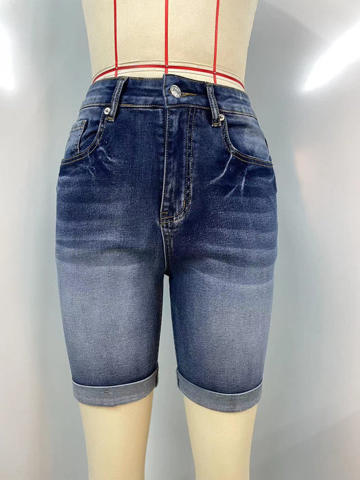 High Waist All-Match Denim Shorts for Women