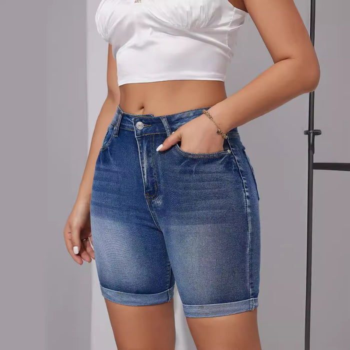 High Waist All-Match Denim Shorts for Women