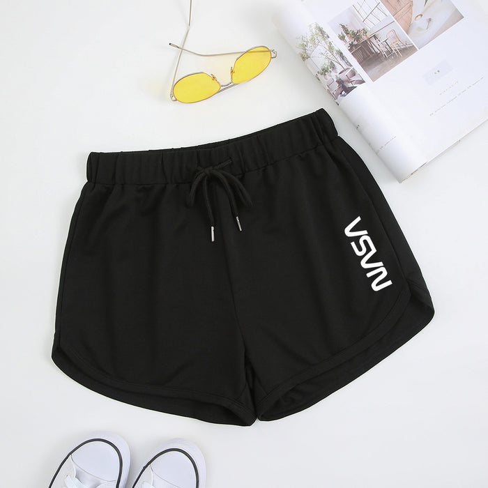 Summer Women Shorts Fashionable Sports Casual Simple Pants Nasa Letter Graphic Printing