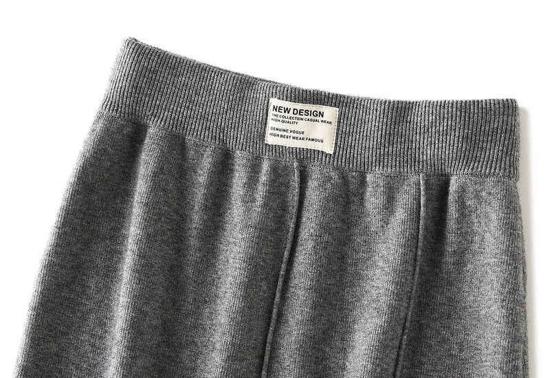 Knitted Skirt A- Line Sheath Skirt Split Skirt Women Mid-Length Autumn Winter High Waist