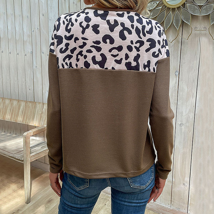 Women Wear Long Sleeve Patchwork Base Sweater