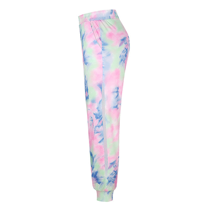 Women Straight Tie Dye Sexy Regular High Rise Summer Pants