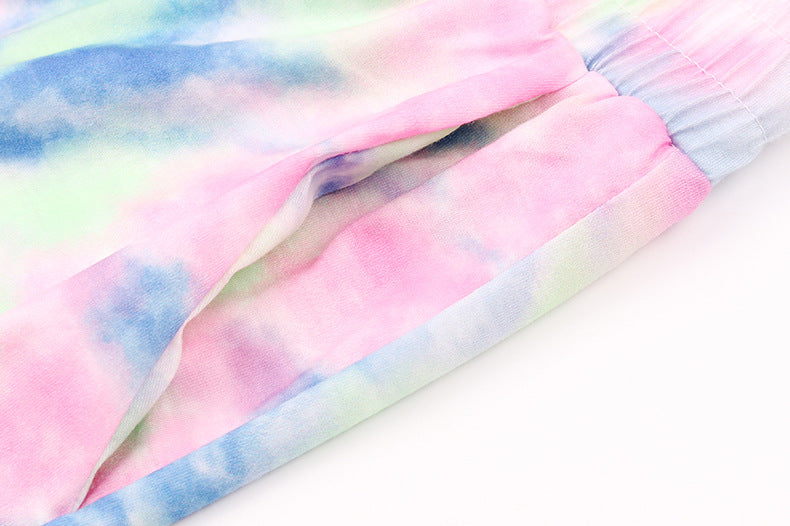 Women Straight Tie Dye Sexy Regular High Rise Summer Pants