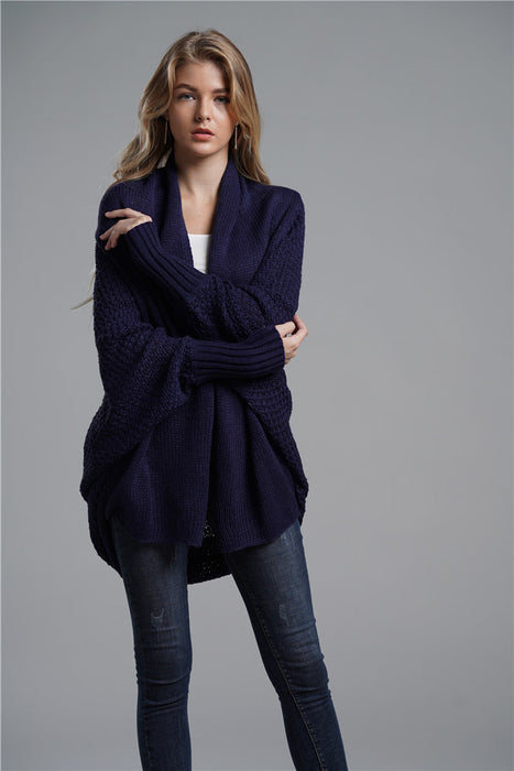 Autumn Winter Batwing Sleeve Long Knitted Cardigan Sweater Women Coat Women Sweater Women