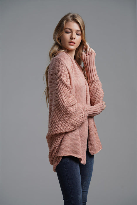 Autumn Winter Batwing Sleeve Long Knitted Cardigan Sweater Women Coat Women Sweater Women