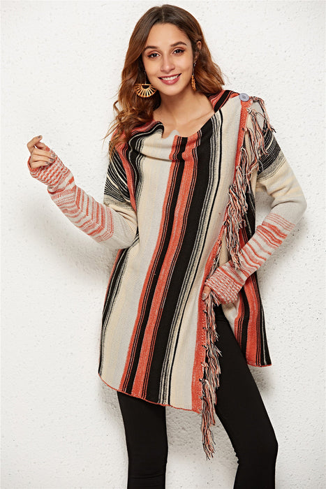 Women Sweater Tassel Sweater plus Size Knitwear Cardigan Coat Sweater