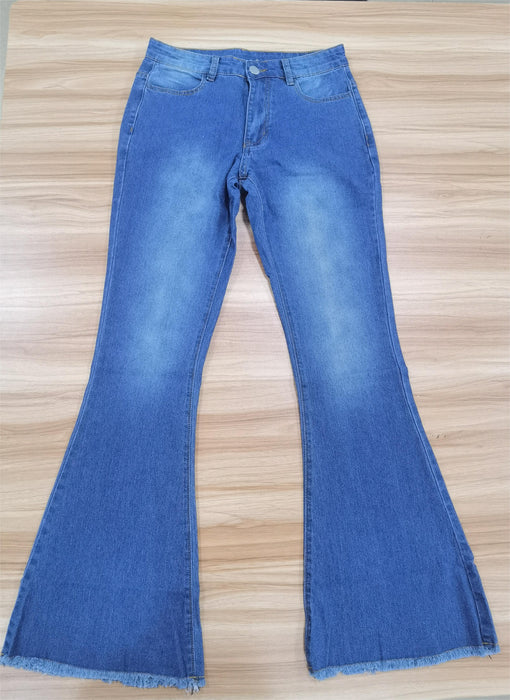 Women Jeans Slim Fit Tassel Flared Jeans Women Trousers