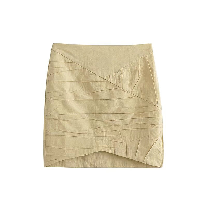 Women Summer Solid Hip Skirt