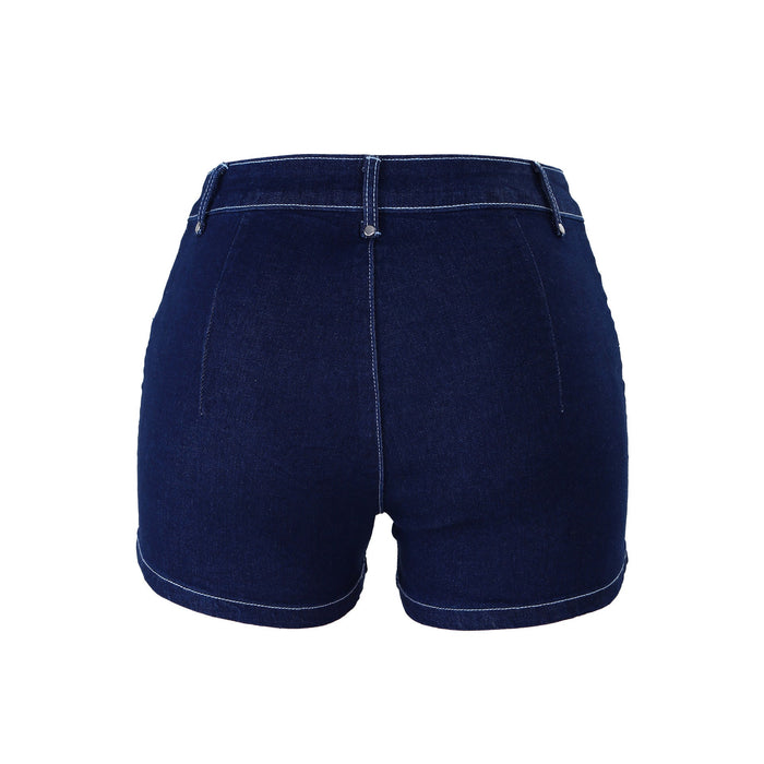 Spring New Fashion Mark Mid-Waist Denim Shorts