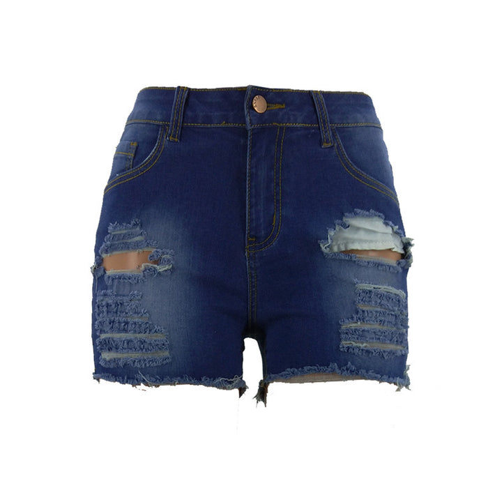 Spring Mark Ripped Denim Shorts Women Jeans Spot