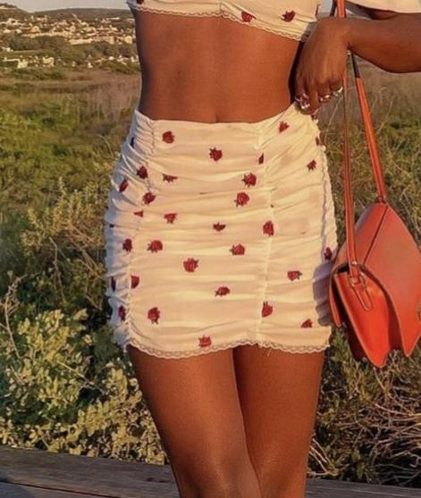 Spring Women Rose Skirt Skirt