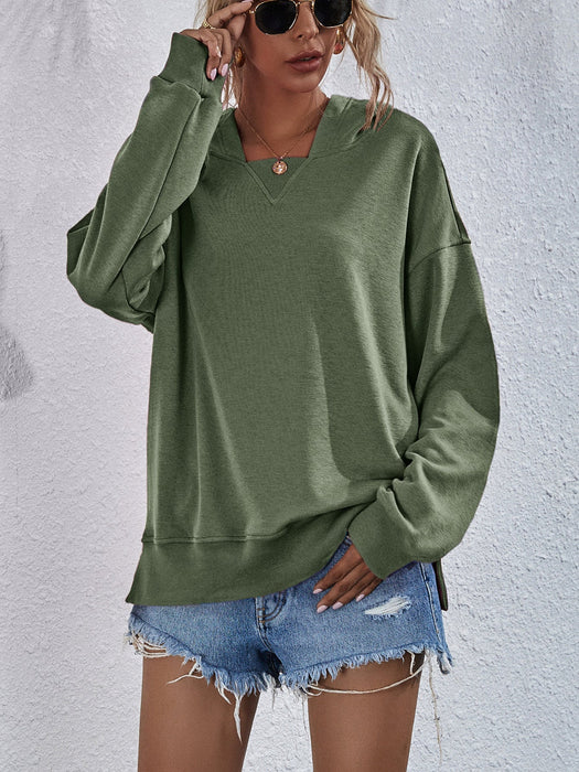 Women Clothing Autumn Winter Brushed Hoody Women Hooded Casual Loose Top