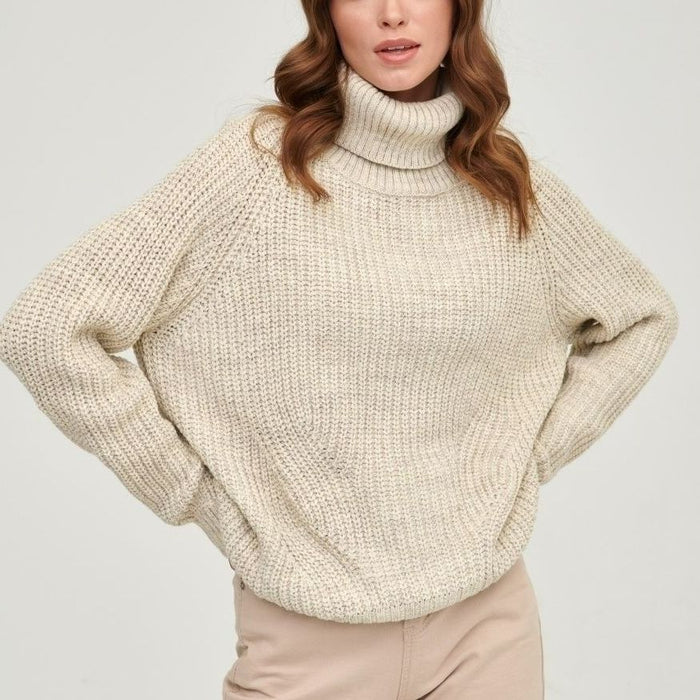 Knitted Loose Arrival High Neck Thickened Autumn Winter Sweater Collared